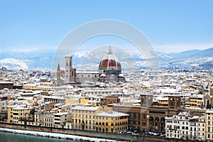 Florence under the snow