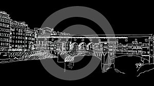 Florens City Outline Hand Drawn Sketch