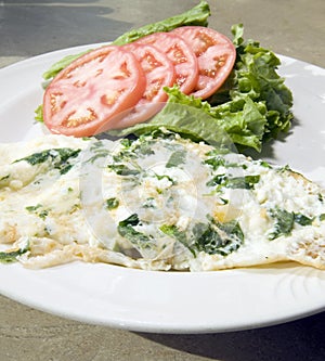 Florentine spinach egg white omelet