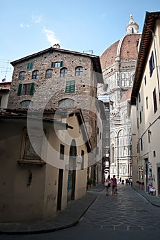 Florentine street to Duomo photo