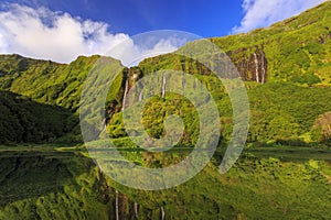 Flores island, Azores. Waterfalls of Ribeira Grande