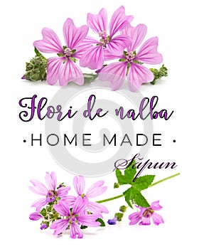 Flori de nalba herbal natural label for home made soap