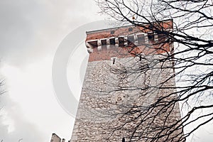 Florian\'s Gate  Brama Florianska tower in Krakow city  Poland. Places of interest  attractions for tourists photo