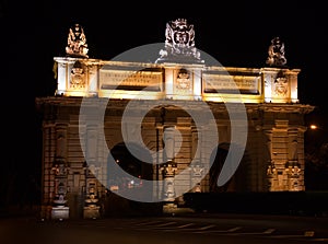 Floriana Gate in night photo