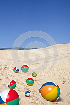 Florianopolis dunes and beach balls photo