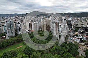 Florianopolis view with Parque da Luz Park at foreground