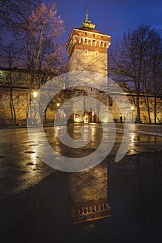 Florianska Gate in Krakow