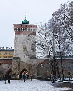 Florianska Gate in Krakow