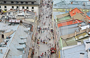 Florianska street in Old town of Krakow photo