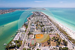 Florida Beaches. Beautiful seascape. St Pete Beach Florida. Ocean beach, Hotels and Resorts. Turquoise color of salt water