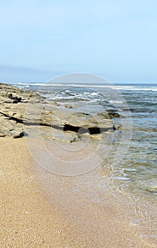 Florida Coquina Sand and Rock Beach