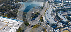 Florida countryside aerial view from drone