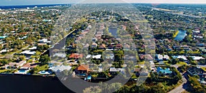 Florida countryside view from drone, slow motion