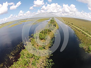 Florida Everglades aerial view