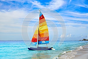 Florida fort Myers beach sailboat in USA