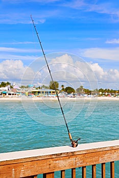 Florida Fort Myers Pier beach US
