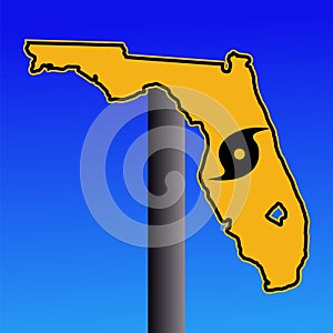 Florida hurricane warning sign