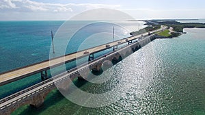 Florida Keys Bridge, aerial view