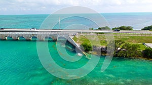 Florida Keys Bridge, aerial view