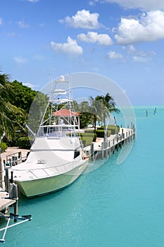 Florida Keys fishing boats in turquoise waterway