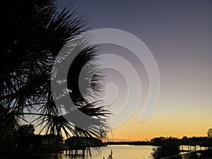 Florida kings bay fishing pier sunset on the water