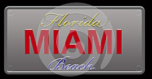 Florida License Plate illustration