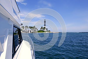 Florida Lighthouse Pompano Beach boats photo