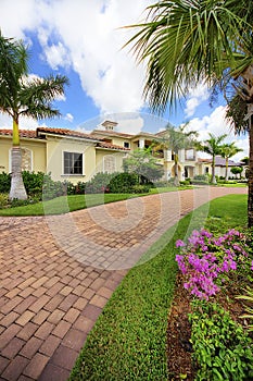 Florida luxury home with pillars