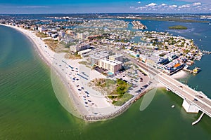 Florida. Madeira Beach Florida. Gulf of Mexico or ocean beach, Hotels and Resorts. John\'s Pass Village and Boardwalk photo