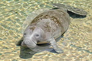 Florida manatee in clear water