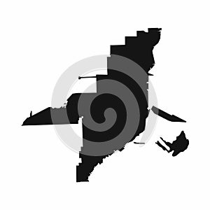 Florida map icon, simple style