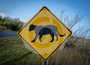 Florida Panther Crossing Sign