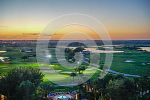 Florida resort sunset