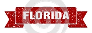 Florida ribbon banner. Florida grunge band sign.