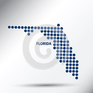 Florida State Abstract Dotted Map