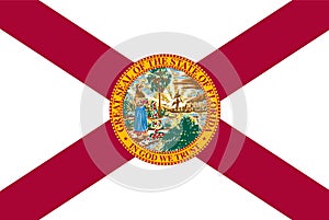 Florida state flag. Vector illustration