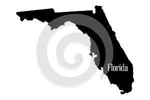 Florida State Silhouette Map