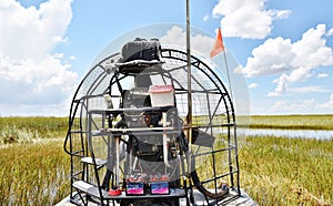 Florida state usa everglades gator park airboat engine.