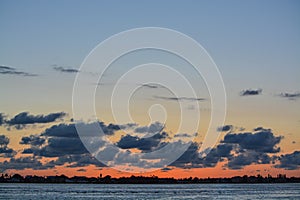 Florida sunset on the Inter coastal waterway at Belleair Bluffs