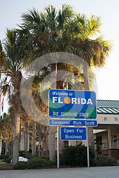 Florida Sunshine State sign.