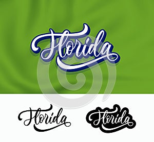 Florida, vector hand lettering design