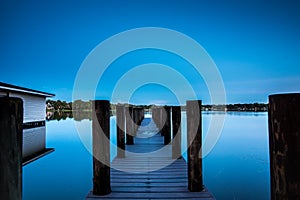 Florida Virginia Lake at Night
