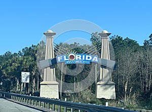 Florida Welcomes You Sign. photo