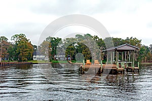 Floridian houses with docks