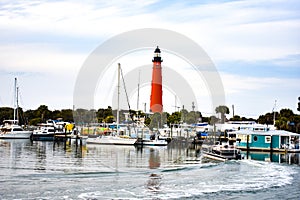 Floridian Intracoastal Waterway and Lighthouse