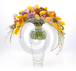 Floristry - colorful vernal flowers bouquet