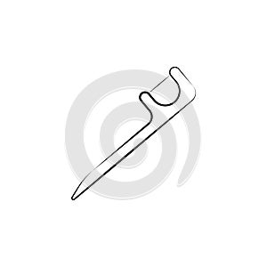 floss, dentistry icon. Element of dantist for mobile concept and web apps illustration. Hand drawn icon for website design and