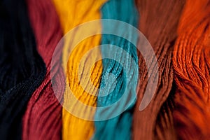 Floss of different colors soft focus background picture