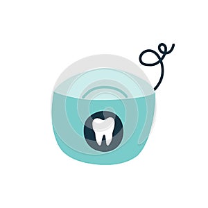 Floss pack for brushing teeth