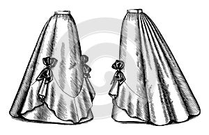 Flounce Skirt, vintage engraving photo